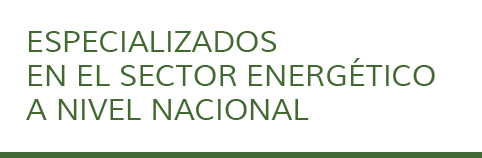 ESPECIALIZADOS EN EL SECTOR ENERGÉTICO A NIVEL NACIONAL